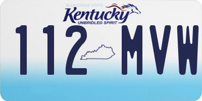 KY license plate 112MVW