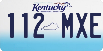 KY license plate 112MXE