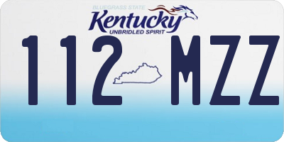 KY license plate 112MZZ