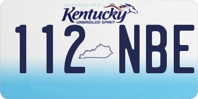KY license plate 112NBE