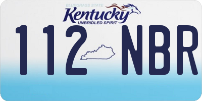 KY license plate 112NBR