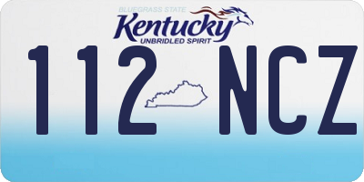KY license plate 112NCZ