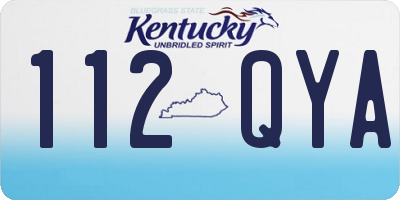 KY license plate 112QYA