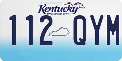 KY license plate 112QYM