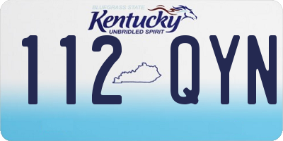 KY license plate 112QYN