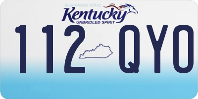 KY license plate 112QYO