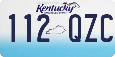 KY license plate 112QZC