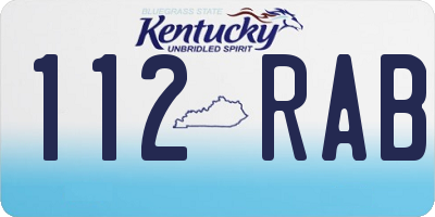 KY license plate 112RAB