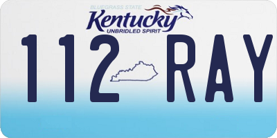 KY license plate 112RAY