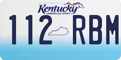 KY license plate 112RBM