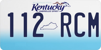 KY license plate 112RCM