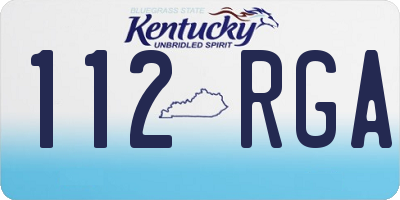 KY license plate 112RGA