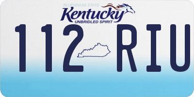 KY license plate 112RIU