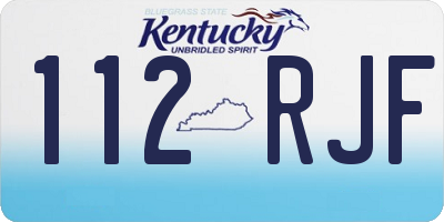 KY license plate 112RJF