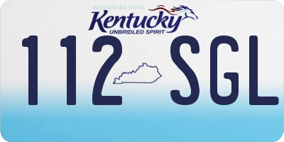 KY license plate 112SGL