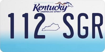 KY license plate 112SGR