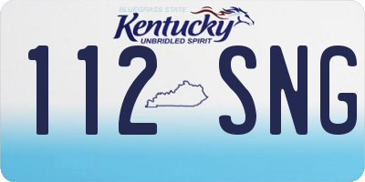 KY license plate 112SNG