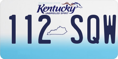 KY license plate 112SQW