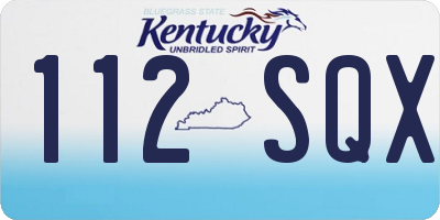 KY license plate 112SQX