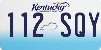 KY license plate 112SQY