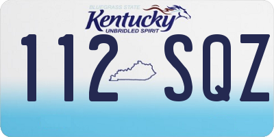 KY license plate 112SQZ
