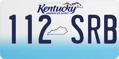 KY license plate 112SRB