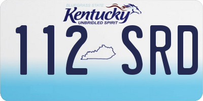 KY license plate 112SRD