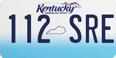 KY license plate 112SRE
