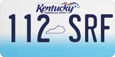 KY license plate 112SRF