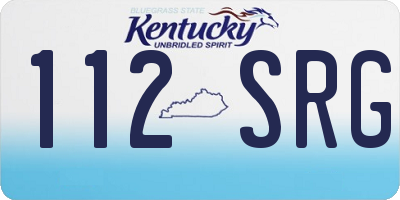 KY license plate 112SRG