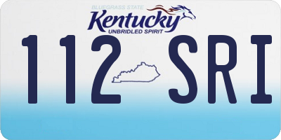KY license plate 112SRI