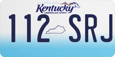 KY license plate 112SRJ