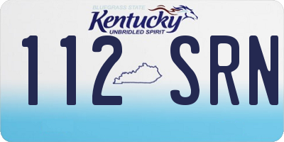 KY license plate 112SRN