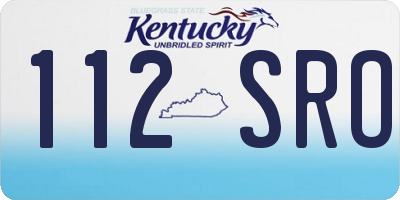 KY license plate 112SRO