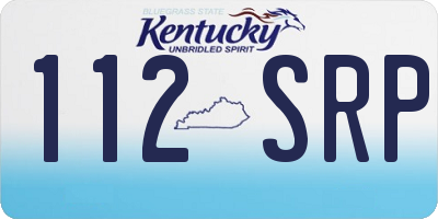 KY license plate 112SRP
