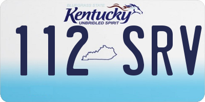 KY license plate 112SRV