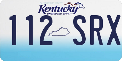 KY license plate 112SRX
