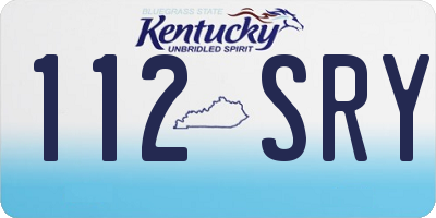 KY license plate 112SRY