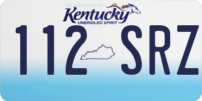 KY license plate 112SRZ