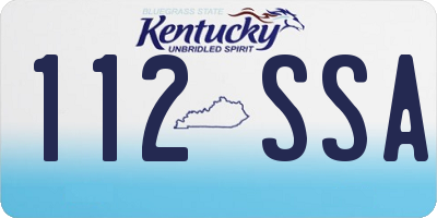 KY license plate 112SSA