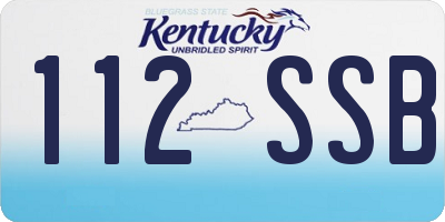 KY license plate 112SSB