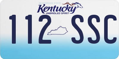 KY license plate 112SSC