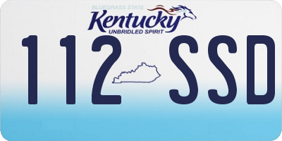 KY license plate 112SSD
