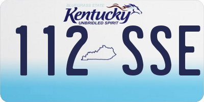 KY license plate 112SSE