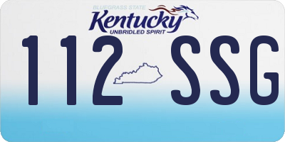 KY license plate 112SSG
