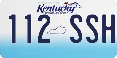 KY license plate 112SSH