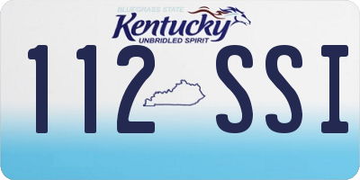 KY license plate 112SSI
