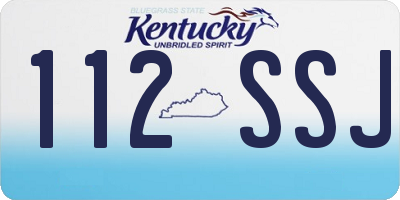 KY license plate 112SSJ