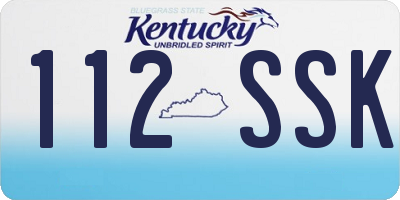 KY license plate 112SSK