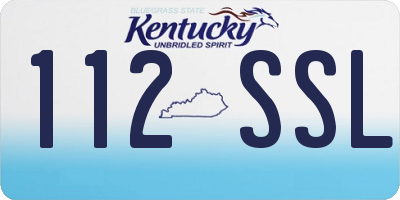 KY license plate 112SSL